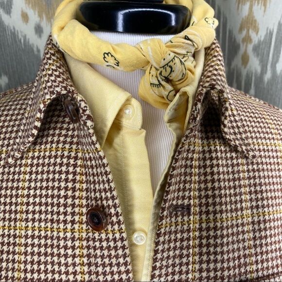 Ralph Lauren Collection Brown Multi Wool Check Plaid Jacket - Picture 4 of 16